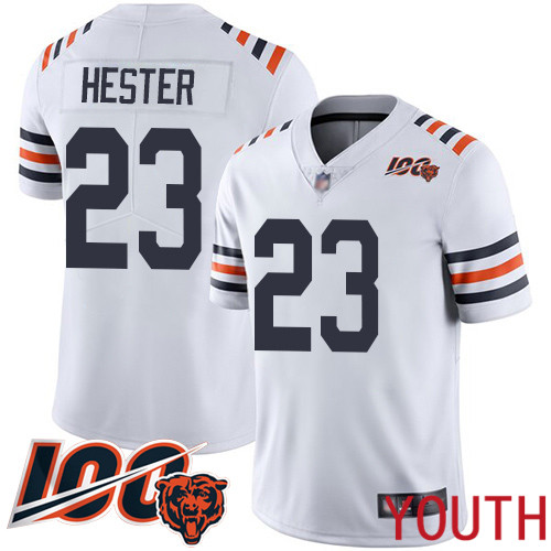 Chicago Bears Limited White Youth Devin Hester Jersey NFL Football 23 100th Season